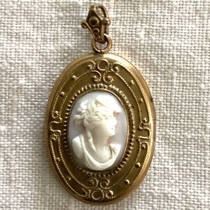 Antique Cameo Locket (signed)